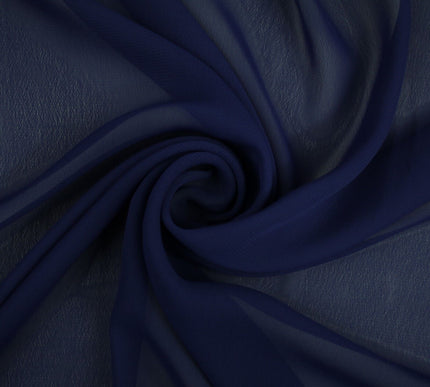 17 COLOURS Plain Soft Smooth Heavy Georgette Chiffon Sheer Dress Fabric 59" Wide