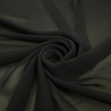 17 COLOURS Plain Soft Smooth Heavy Georgette Chiffon Sheer Dress Fabric 59" Wide