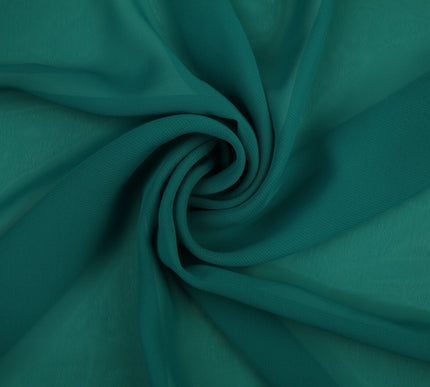 17 COLOURS Plain Soft Smooth Heavy Georgette Chiffon Sheer Dress Fabric 59" Wide