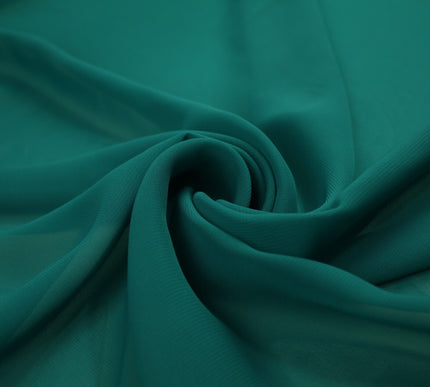 17 COLOURS Plain Soft Smooth Heavy Georgette Chiffon Sheer Dress Fabric 59" Wide