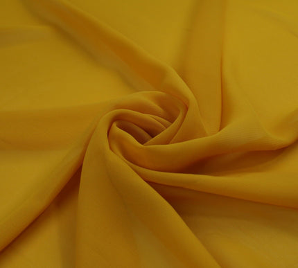 17 COLOURS Plain Soft Smooth Heavy Georgette Chiffon Sheer Dress Fabric 59" Wide