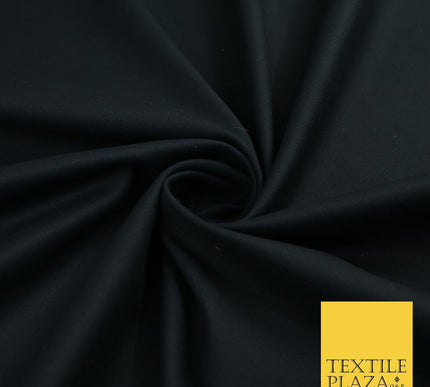 BLACK Smooth Stretch Cotton Drill Fabric Twill Upholstery Uniform Work 59" 8661