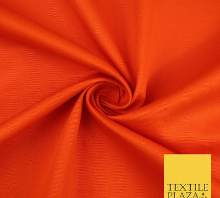 ORANGE 100% Cotton Drill Fabric Twill Upholstery Uniform Workwear Craft 60" 8658