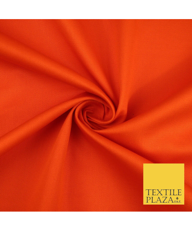 ORANGE 100% Cotton Drill Fabric Twill Upholstery Uniform Workwear Craft 60" 8658