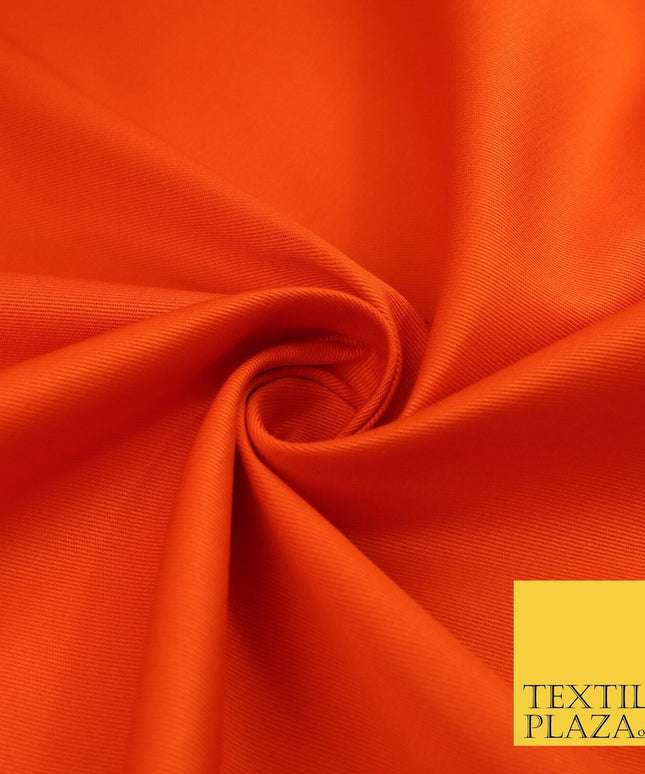 ORANGE 100% Cotton Drill Fabric Twill Upholstery Uniform Workwear Craft 60" 8658