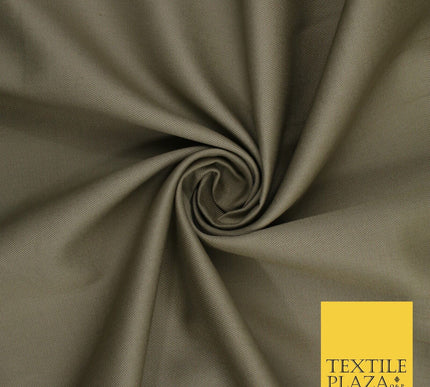 BEIGE 100% Cotton Drill Fabric Twill Upholstery Uniform Workwear Craft 60" 8659