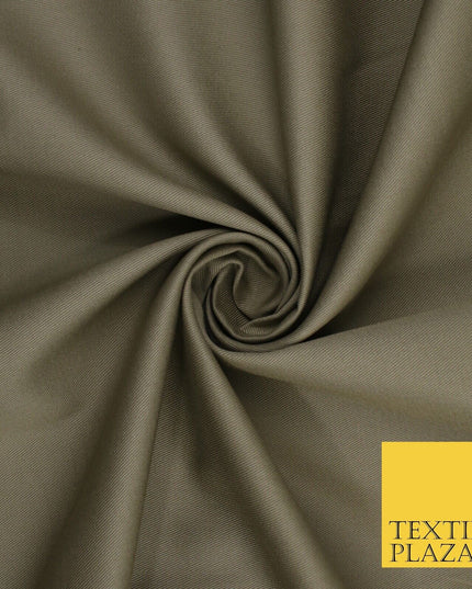 BEIGE 100% Cotton Drill Fabric Twill Upholstery Uniform Workwear Craft 60" 8659