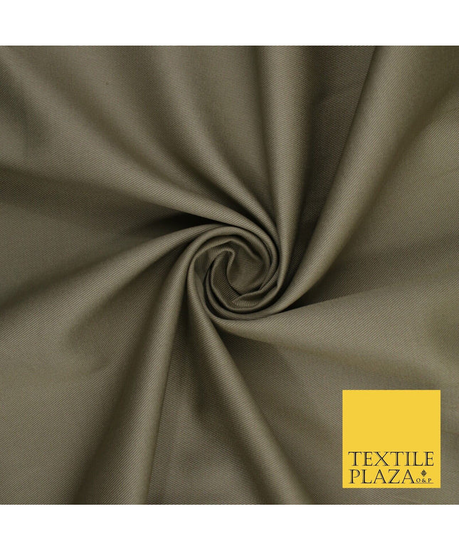 BEIGE 100% Cotton Drill Fabric Twill Upholstery Uniform Workwear Craft 60" 8659