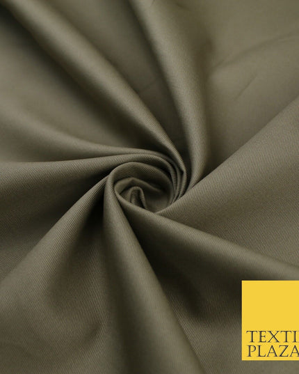 BEIGE 100% Cotton Drill Fabric Twill Upholstery Uniform Workwear Craft 60" 8659