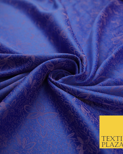 6 COLOURS - Floral Vine Outline Woven Jacquard Dress Fabric 45" Wide