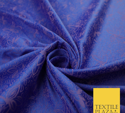 6 COLOURS - Floral Vine Outline Woven Jacquard Dress Fabric 45" Wide