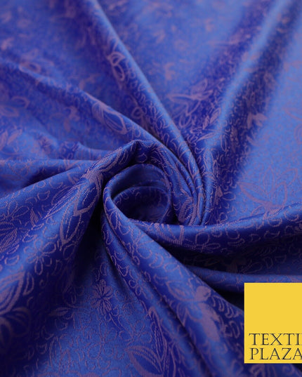 6 COLOURS - Floral Vine Outline Woven Jacquard Dress Fabric 45" Wide