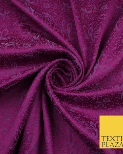 6 COLOURS - Floral Vine Outline Woven Jacquard Dress Fabric 45" Wide
