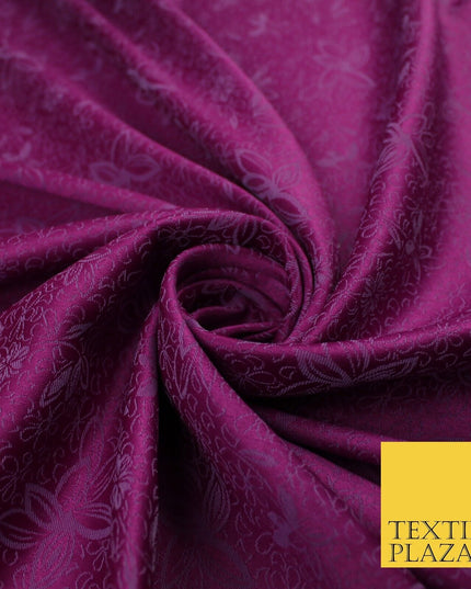 6 COLOURS - Floral Vine Outline Woven Jacquard Dress Fabric 45" Wide