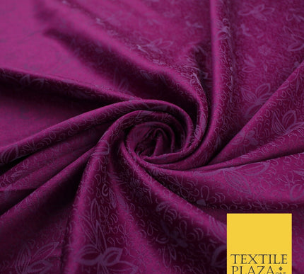 6 COLOURS - Floral Vine Outline Woven Jacquard Dress Fabric 45" Wide