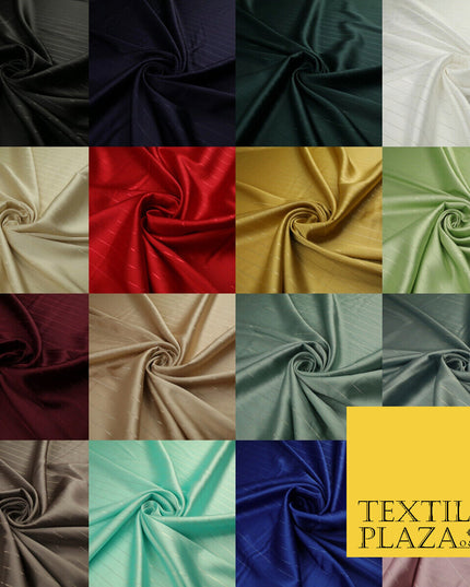 16 COLOURS - Fine Lurex Striped Silky Smooth Sateen Satin Fabric Drape Lining