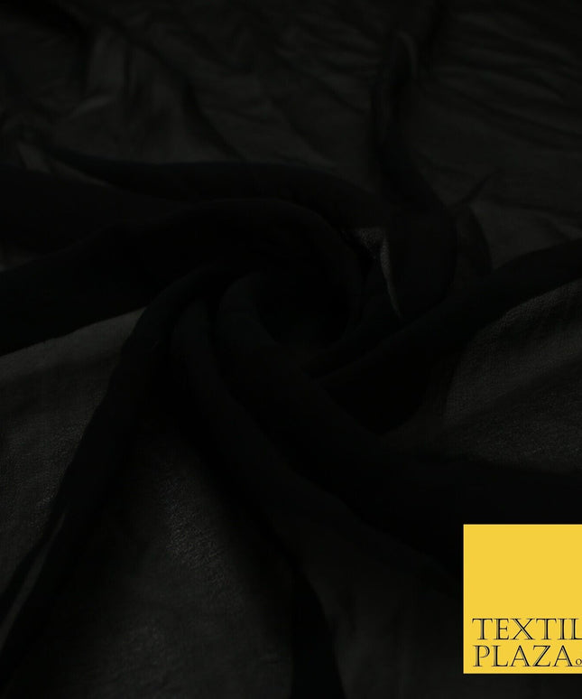 16 COLOURS Premium Plain Dyed Chiffon Fine Soft Georgette Sheer Dress Fabric 58"