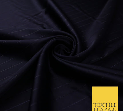 16 COLOURS - Fine Lurex Striped Silky Smooth Sateen Satin Fabric Drape Lining