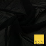 16 COLOURS Premium Plain Dyed Chiffon Fine Soft Georgette Sheer Dress Fabric 58"