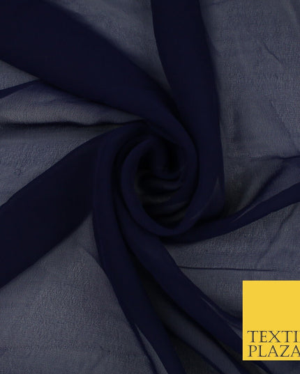 16 COLOURS Premium Plain Dyed Chiffon Fine Soft Georgette Sheer Dress Fabric 58"