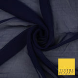 16 COLOURS Premium Plain Dyed Chiffon Fine Soft Georgette Sheer Dress Fabric 58"