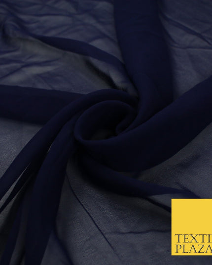 16 COLOURS Premium Plain Dyed Chiffon Fine Soft Georgette Sheer Dress Fabric 58"