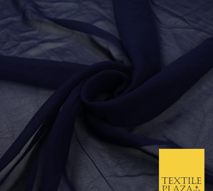 16 COLOURS Premium Plain Dyed Chiffon Fine Soft Georgette Sheer Dress Fabric 58"