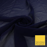 16 COLOURS Premium Plain Dyed Chiffon Fine Soft Georgette Sheer Dress Fabric 58"