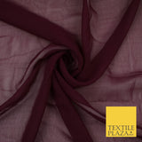 16 COLOURS Premium Plain Dyed Chiffon Fine Soft Georgette Sheer Dress Fabric 58"