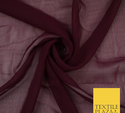 16 COLOURS Premium Plain Dyed Chiffon Fine Soft Georgette Sheer Dress Fabric 58"