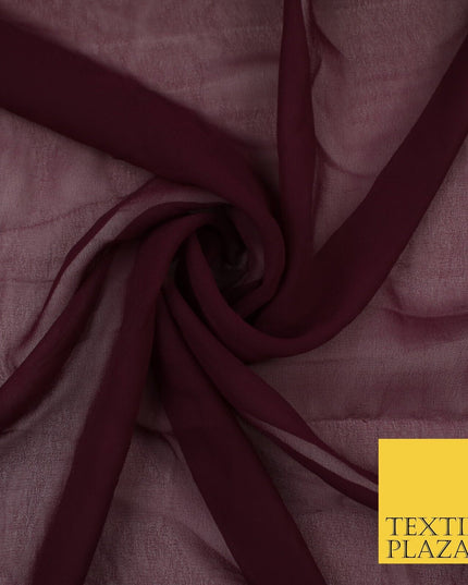 16 COLOURS Premium Plain Dyed Chiffon Fine Soft Georgette Sheer Dress Fabric 58"