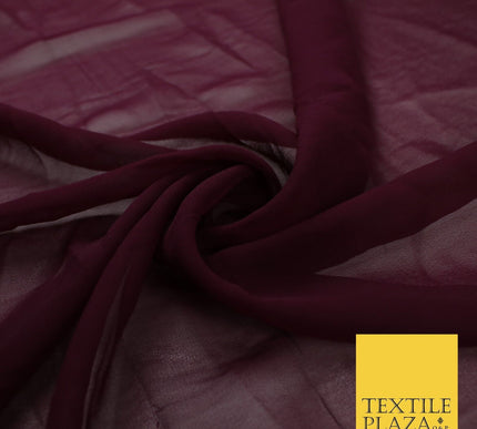 16 COLOURS Premium Plain Dyed Chiffon Fine Soft Georgette Sheer Dress Fabric 58"