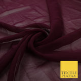 16 COLOURS Premium Plain Dyed Chiffon Fine Soft Georgette Sheer Dress Fabric 58"