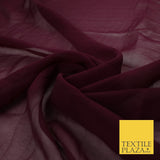 16 COLOURS Premium Plain Dyed Chiffon Fine Soft Georgette Sheer Dress Fabric 58"