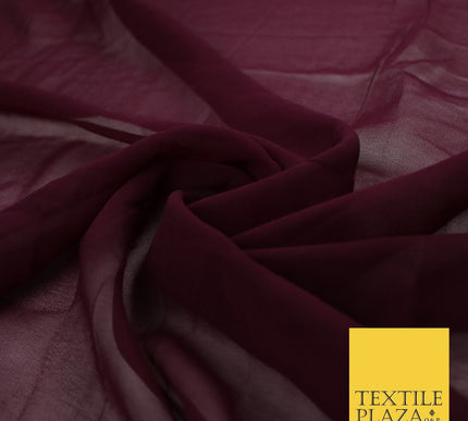 16 COLOURS Premium Plain Dyed Chiffon Fine Soft Georgette Sheer Dress Fabric 58"