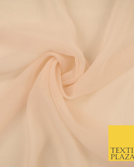 16 COLOURS Premium Plain Dyed Chiffon Fine Soft Georgette Sheer Dress Fabric 58"