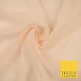 16 COLOURS Premium Plain Dyed Chiffon Fine Soft Georgette Sheer Dress Fabric 58"