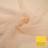 16 COLOURS Premium Plain Dyed Chiffon Fine Soft Georgette Sheer Dress Fabric 58"