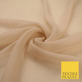 16 COLOURS Premium Plain Dyed Chiffon Fine Soft Georgette Sheer Dress Fabric 58"