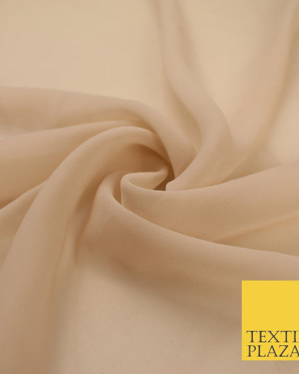 16 COLOURS Premium Plain Dyed Chiffon Fine Soft Georgette Sheer Dress Fabric 58"