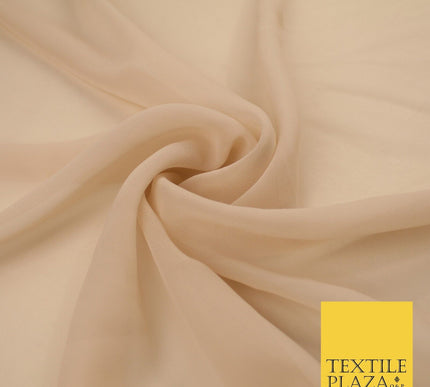16 COLOURS Premium Plain Dyed Chiffon Fine Soft Georgette Sheer Dress Fabric 58"