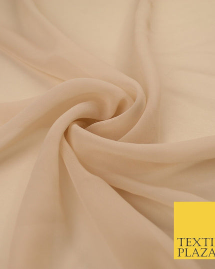 16 COLOURS Premium Plain Dyed Chiffon Fine Soft Georgette Sheer Dress Fabric 58"
