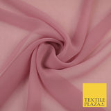 16 COLOURS Premium Plain Dyed Chiffon Fine Soft Georgette Sheer Dress Fabric 58"