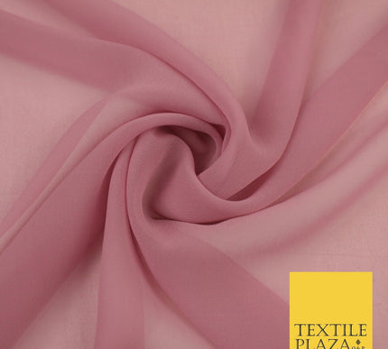 16 COLOURS Premium Plain Dyed Chiffon Fine Soft Georgette Sheer Dress Fabric 58"