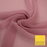 16 COLOURS Premium Plain Dyed Chiffon Fine Soft Georgette Sheer Dress Fabric 58"