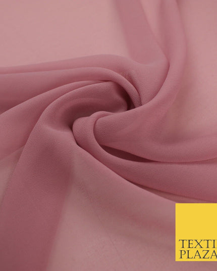 16 COLOURS Premium Plain Dyed Chiffon Fine Soft Georgette Sheer Dress Fabric 58"