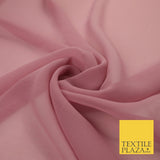 16 COLOURS Premium Plain Dyed Chiffon Fine Soft Georgette Sheer Dress Fabric 58"