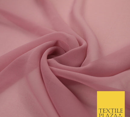 16 COLOURS Premium Plain Dyed Chiffon Fine Soft Georgette Sheer Dress Fabric 58"
