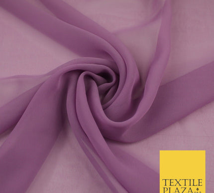 16 COLOURS Premium Plain Dyed Chiffon Fine Soft Georgette Sheer Dress Fabric 58"