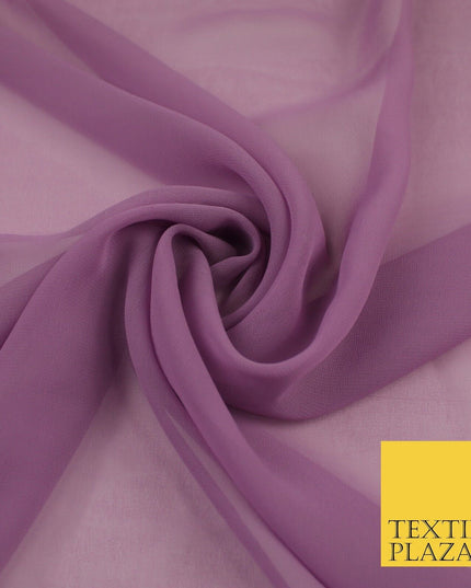 16 COLOURS Premium Plain Dyed Chiffon Fine Soft Georgette Sheer Dress Fabric 58"